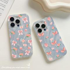 羽紗鮮花適用蘋果15promax手機殼iphone14新款13防摔12高級11簡約