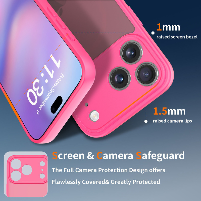 跨境苹果17promax手机壳磁吸iphone16e橙色精孔全包肤感15保护套|undefined