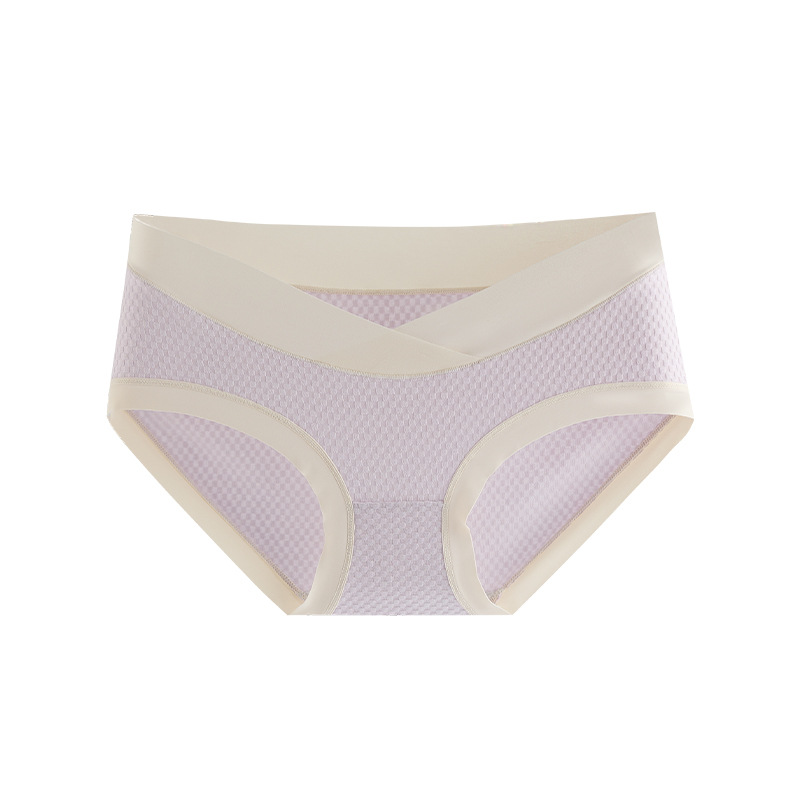 Ropa interior de las mujeres embarazadas algodón antibacteriano inferior entrepierna delgada cintura baja vientre soporte ropa interior sin costuras para el embarazo temprano, medio y tardío