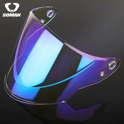 Soman Motorcycle Helmet Lens Dəbilqə (Kaska) aksesuarları - transparent-revo-blue