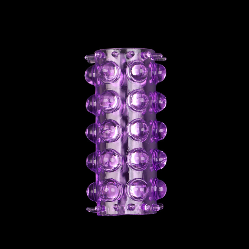 TPE Caterpillar Beaded Penis Ring, Blue Stretchy Locking Ring for Men — detail image 3
