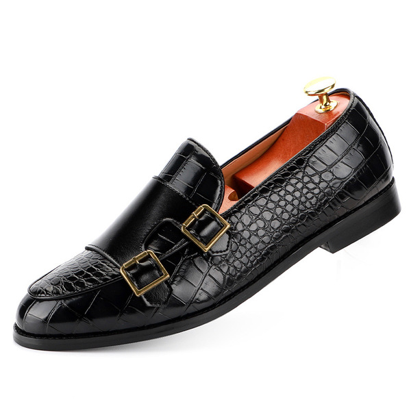 2024 Spring New Men's Shoes British Fashion Men's Leather Shoes Cross border Large Size Shoes Men's