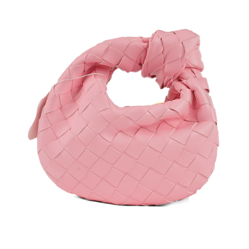 Handmade Woven Cloud Armpit Bag, Mini 17×5×18 cm, Pillow Style, Multi-Color