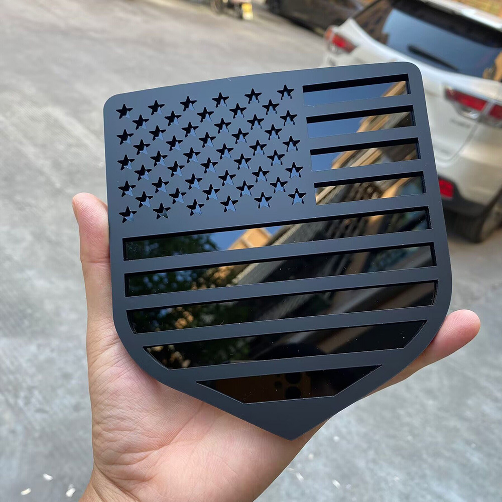 Amazon engrosada bandera americana pegatinas de coches de gama alta negro Comercio Exterior Coche logo coche cuerpo pegatinas