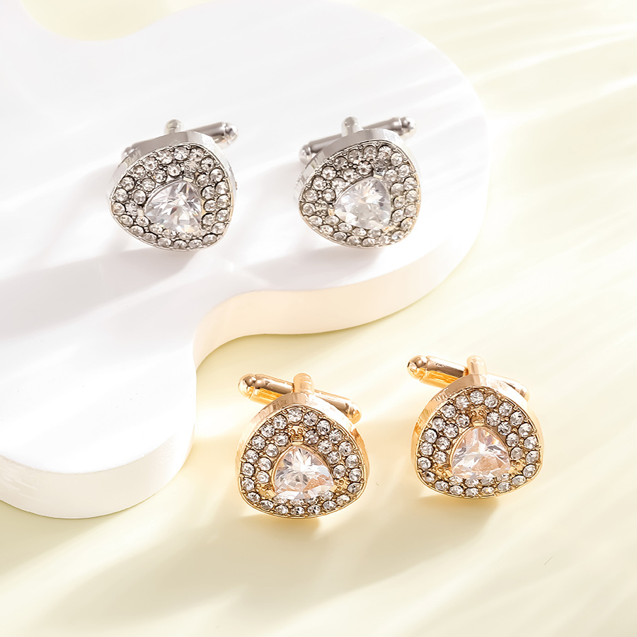 Neue dreieck diamant manschettenknöpfe modische Französisch business hemd manschette nagel manschettenknöpfe_voghion.com