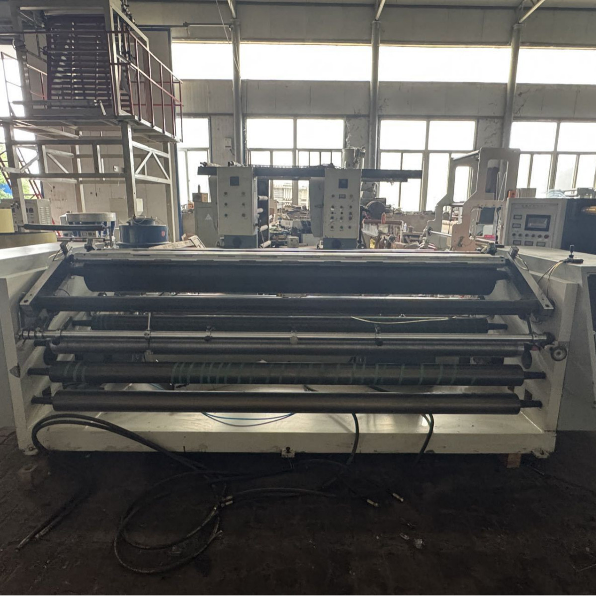 二手设备 分切机 分条机薄膜OPPPEEVApvc等塑料薄膜分切机复卷材