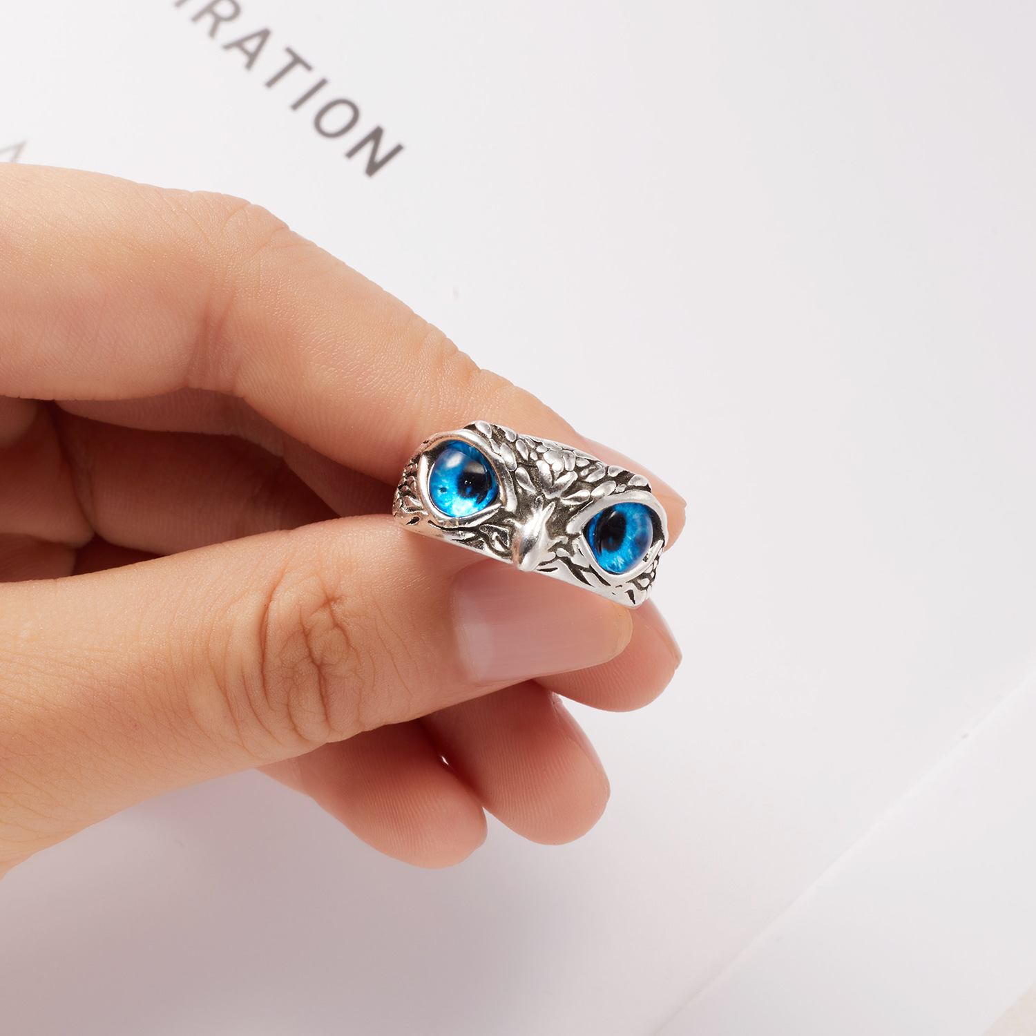 Boundary popular retro owl ring personalized fashion animal ring ring ring_voghion.com