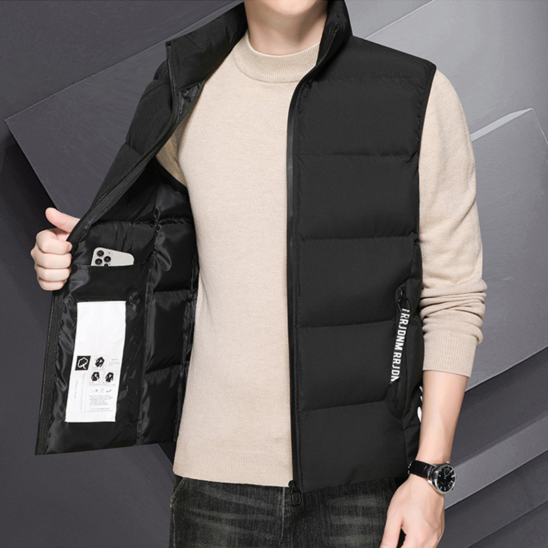 Chaleco de hombro blanco al aire libre chaleco sin mangas de plumón transfronterizo de ropa de hombre herramienta chaleco de plumón hombre personalizado image 10