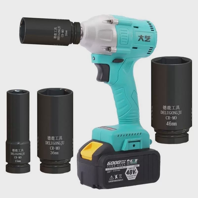 1/2寸大飞重型小风炮电动扳手套筒头大艺梅花气动加厚六角加长124