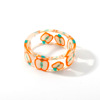 Brand summer cute fruit acrylic fashionable ring, resin, wholesale