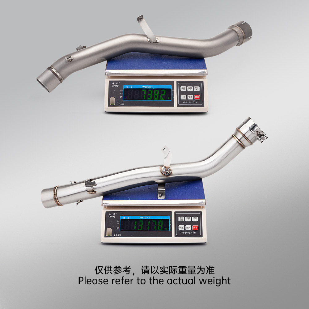 Motorcycle ZX820RR exhaust pipe suitable for Zhangxue 820RR, stainless steel drumless middle section, original factory interface