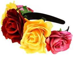 55g Weight Hair Band, Costume Props Event & Party Supplies Hair Band Hair Accessories Type 1 Piece Quantity Party Occasion Flower Pattern Women'S Gender Handmade Design Fashion Style Fashion Flower Cloth Party Hair Band Costume Props 1 Piece 3