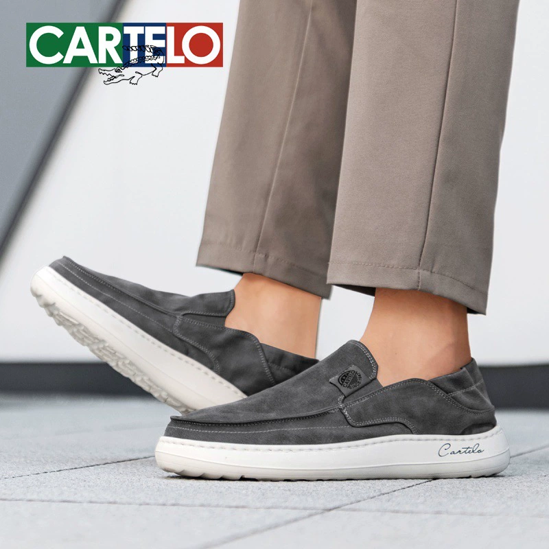 Мужские туфли Cardile из крокодиловой кожи, новые модели 2025 года, слипоны, мягкая подошва, ботинки в стиле "папа", старинные пекинские тканевые туфли для мужчин