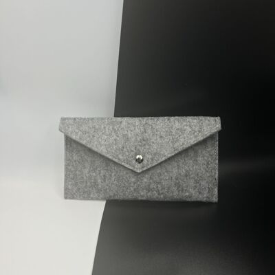 2022年新款毛毡眼镜包织布毛毡布钩针袋简约眼镜包商务