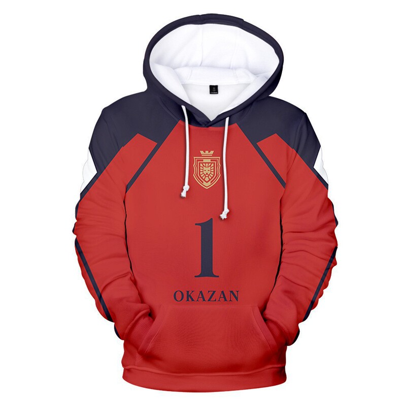 Boys' Futsal 3D Anime Cosplay Digital Print Pullover Unisex Hoodie Boys' Futsal 3D Anime Cosplay Digital Print Pullover Unisex Hoodie