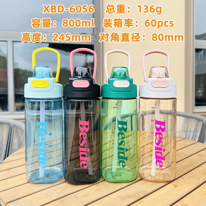 Himbedi tazas de agua de escala para niños y niñas nuevas 2024 tazas de alto valor con paja de plástico de verano portátil