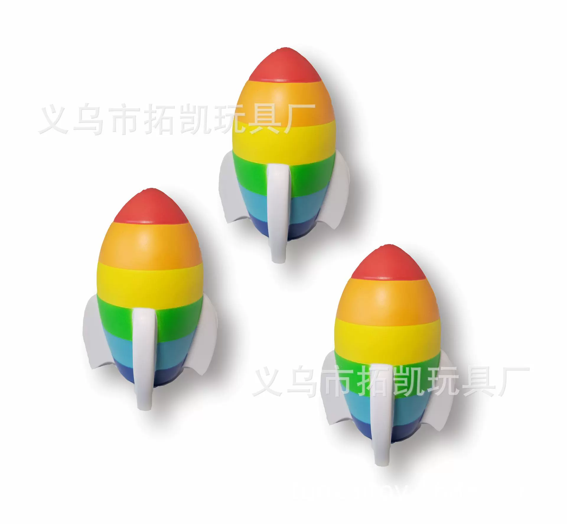 15cmpu发泡玩具火箭，卡通火箭压力球，航天太空纪念礼品