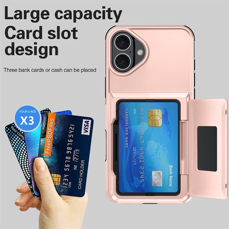 Apple, iPhone 16, совместимый чехол для телефона, складной кошелек, защитный чехол, 15, 15plus, 2 в 1