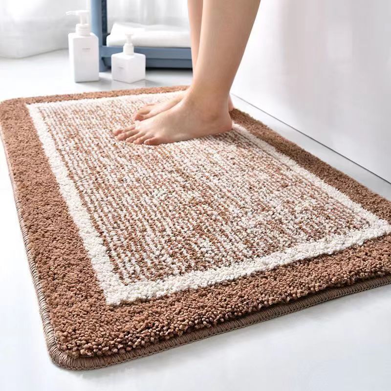 Modern minimalist cashmere floor mat household bathroom absorbent non-slip mat living room bedroom carpet door mat