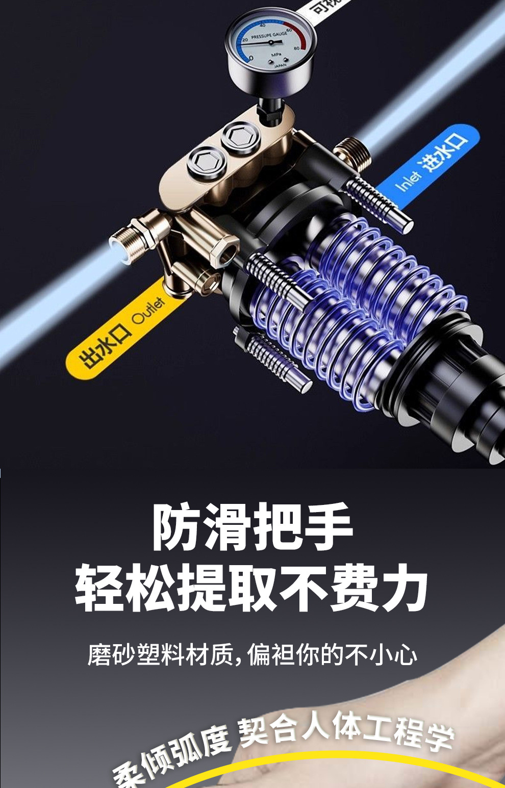 New Model in Stock: Household Car Washing Machine, Dual-Purpose Self-Priming Multifunctional Cleaning Machine, Portable High-Pressure Car Washer