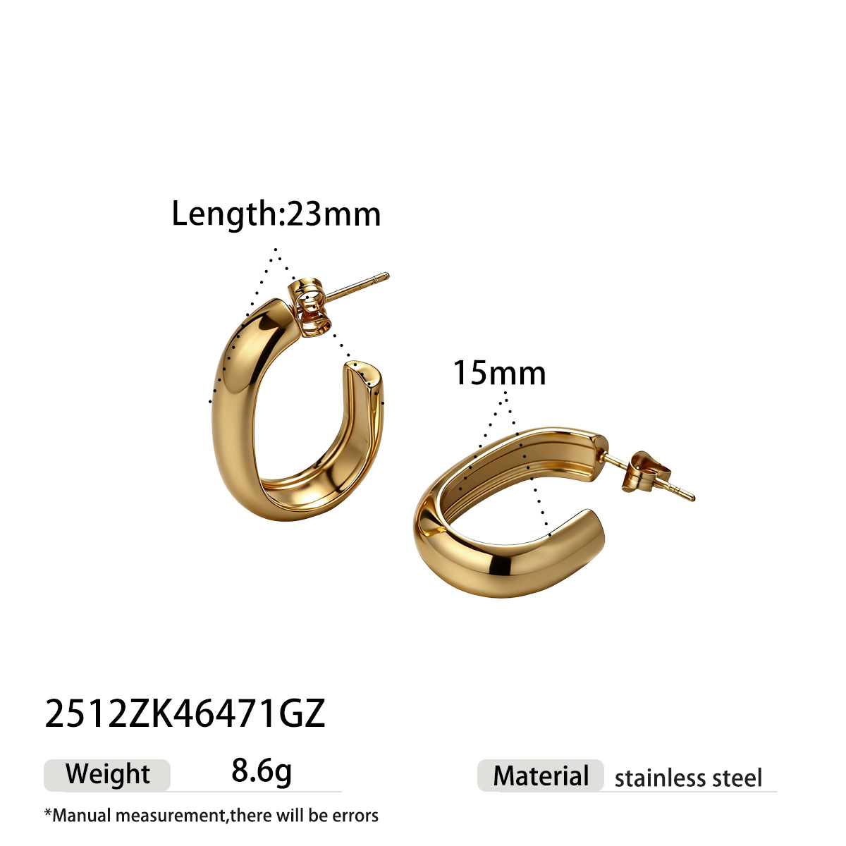 TENA Europa y los Estados Unidos lujosos aretes de acero inoxidable de alta calidad aretes de acero de titanio geometría pernos de joyería venta caliente transfronteriza simple image 11