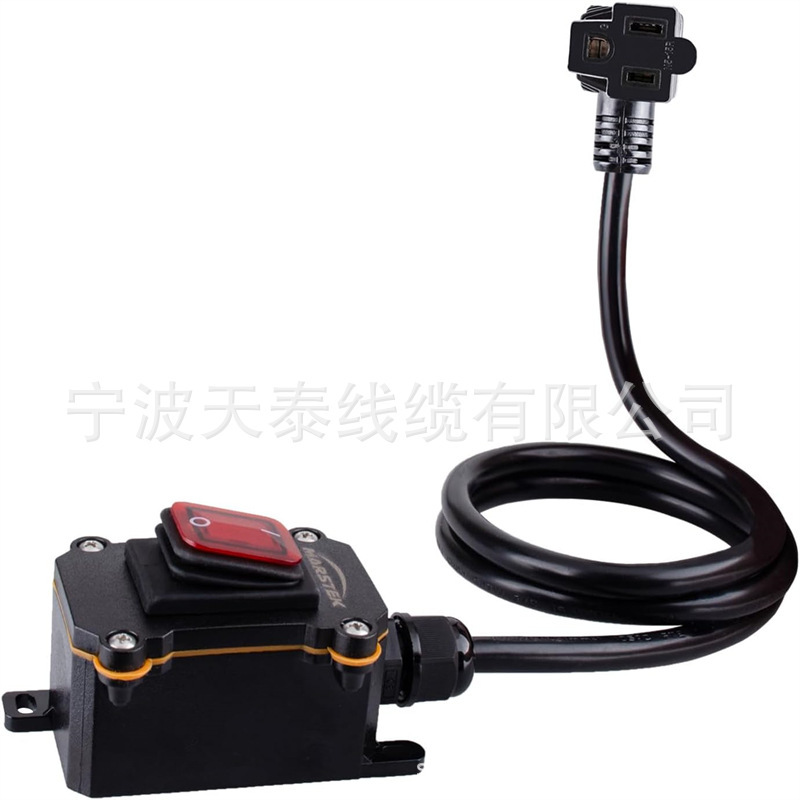 防水延长线带开/关开关带16AWG电缆背驮式插头的直插式线开关天泰