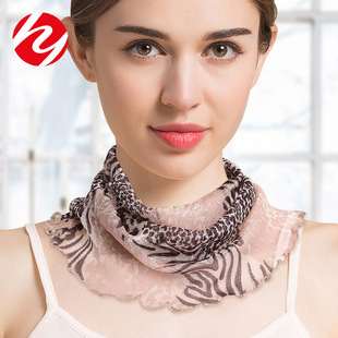 Spring and Summer Silk Scarf Women's Pullover Thin Small Silk Scarf Korean Style Multi-Functional Mulberry Silk Warm Neck Cover Fake Collar