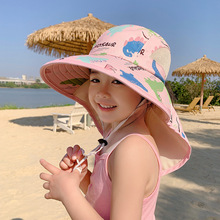 儿童遮阳帽子女孩夏季大帽檐空顶洋气薄款宝宝防晒防紫外线太阳帽