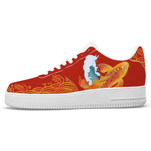 Customize a pair of men's cross-border sneakers, trendy casual chunky white shoes, starting with a pair of Air Force 1 in a national trend style.