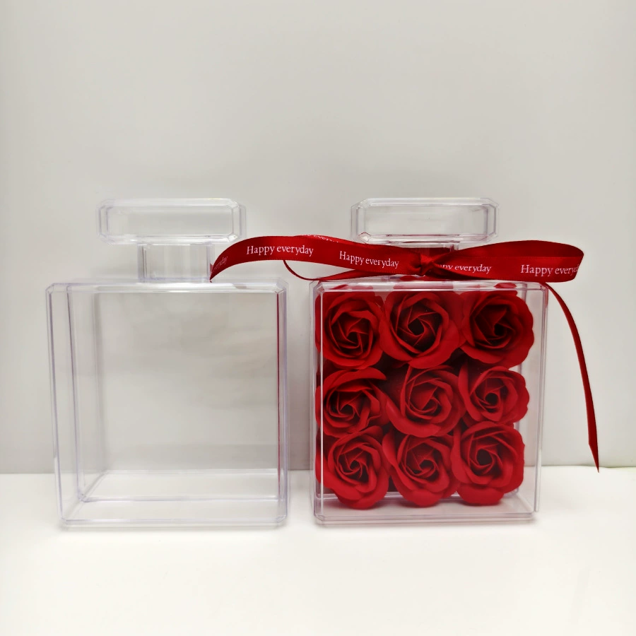 Креативная прозрачная квадратная пластиковая коробка для упаковки ювелирных изделий, коробка для хранения ювелирных изделий, подарочная упаковка для косметики, шкатулка для ювелирных изделий