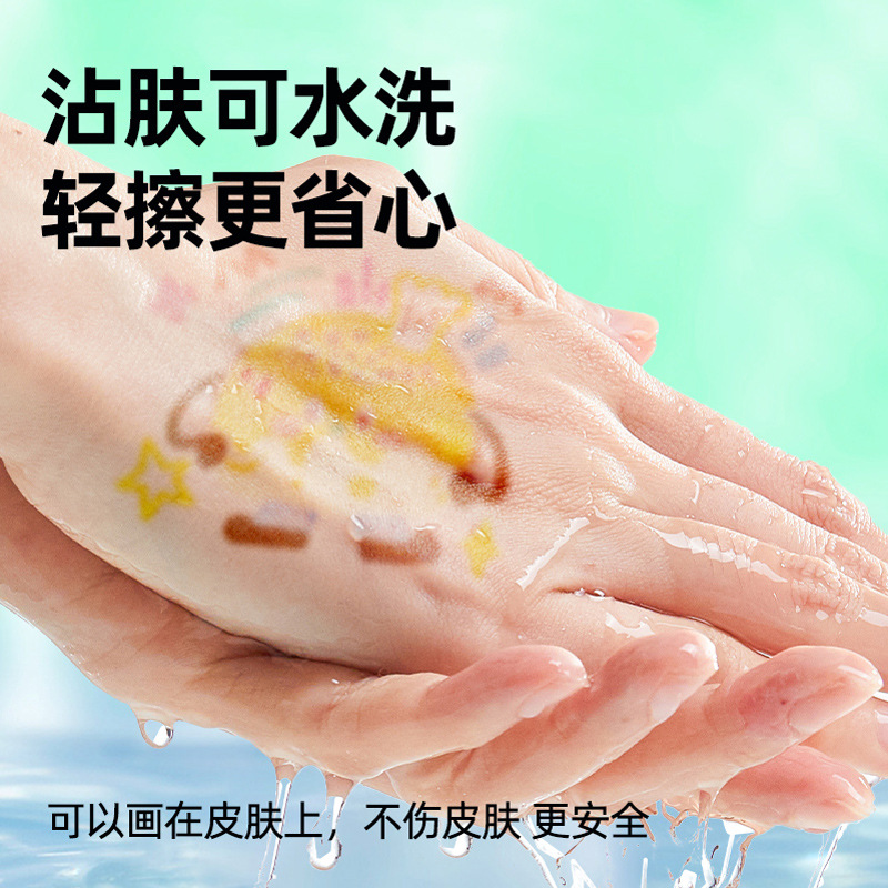 Líquido directo tipo acrílico marcador de cabeza suave impermeable cepillo de color impermeable de color superpuesto conjunto de acuarela acrílico lavable