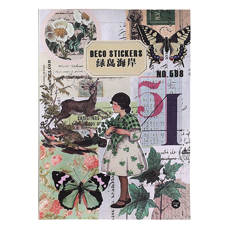 Infeel.Me PET sticker Book Island Mountain Style serie retro artístico DIY pegatinas decorativas 20 unidades en 4