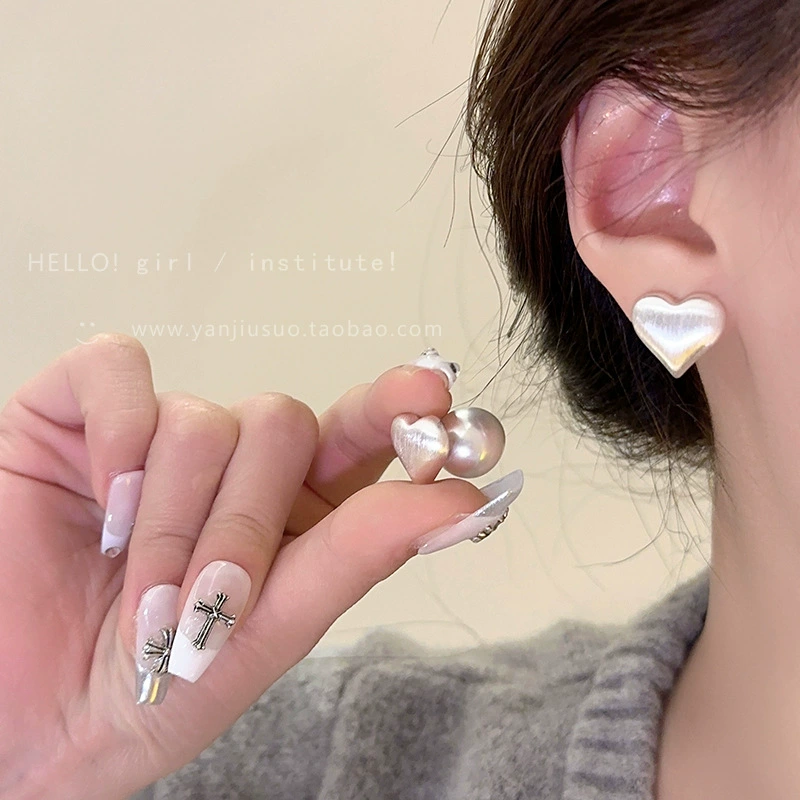 Сережки летне-осенние из жемчуга синего цвета, градиент, цветочные, стиль высокого качества