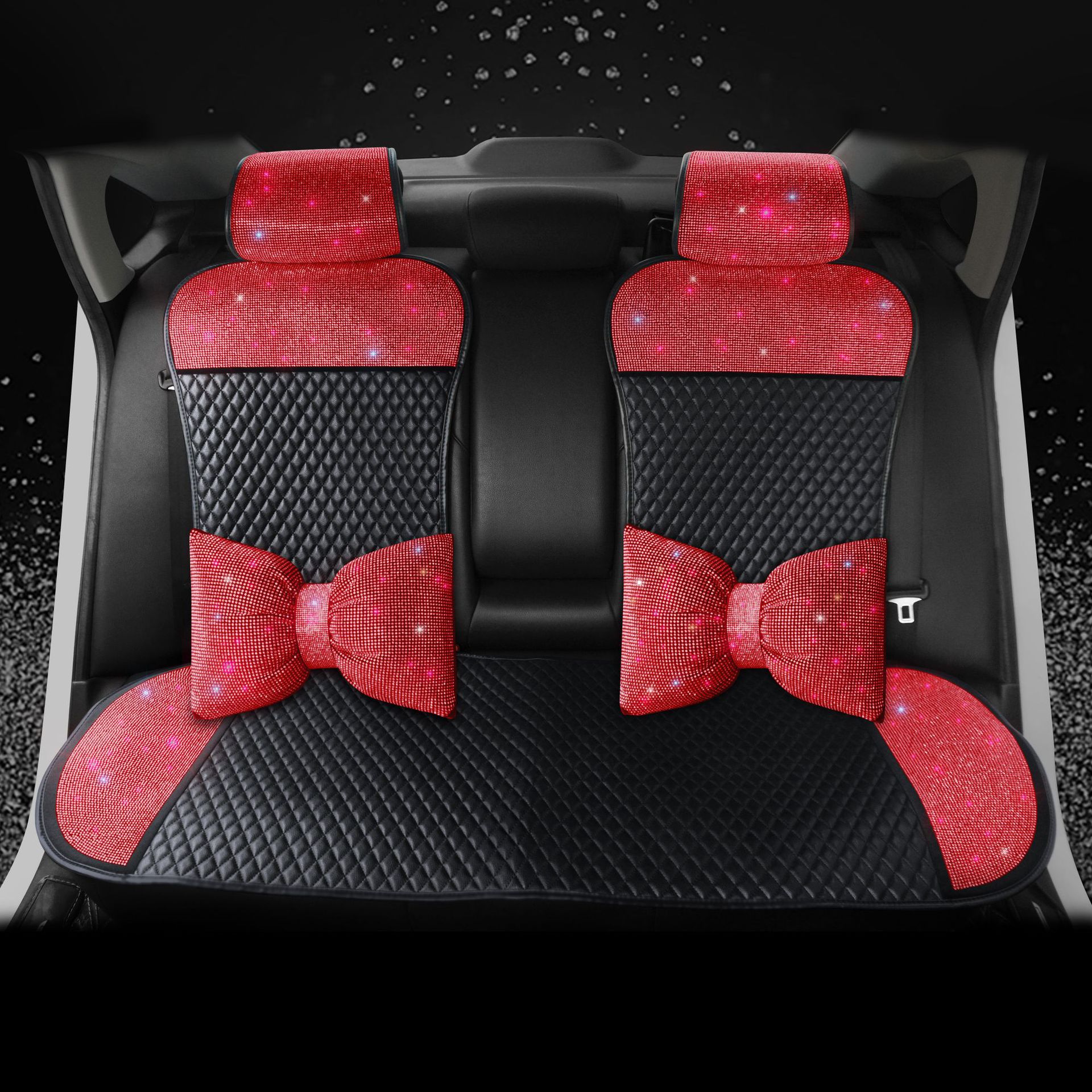Universal Car Seat Cushion Leather Diamond-Encrusted Car Seat Cover Dropshipping Universal Model for All Seasons Cross-Border E-Commerce