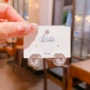 圆形小红月亮气质耳钉