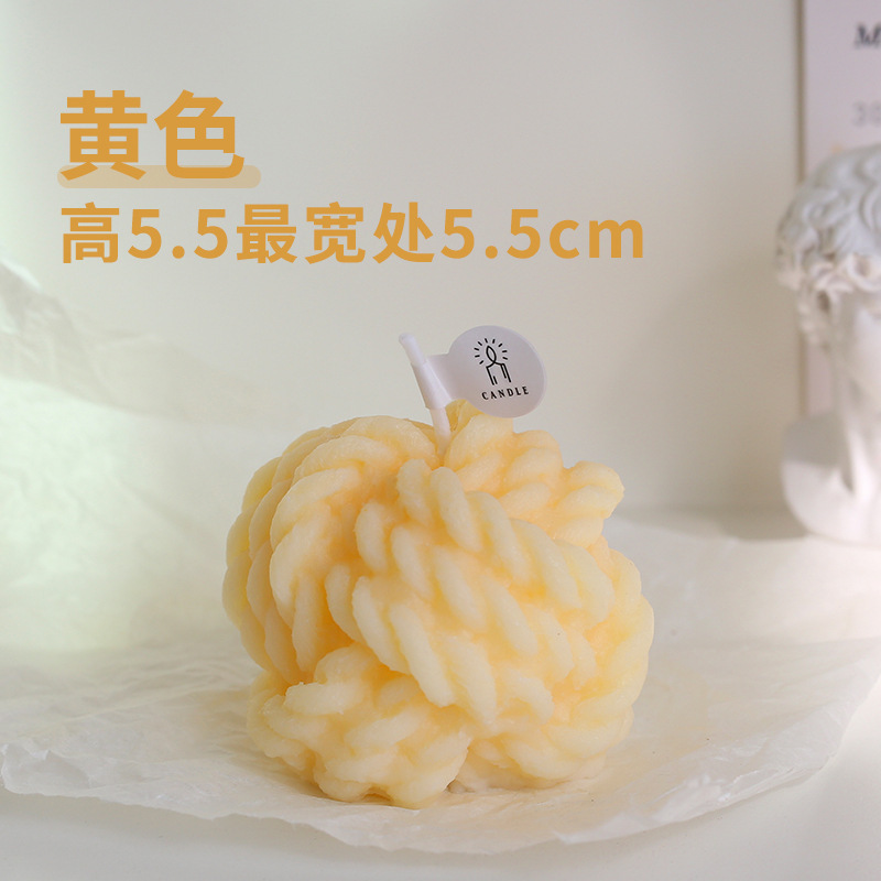 小毛线香薰蜡烛 diy香氛礼品生日礼物伴手礼创意拍照道具跨境专供|undefined