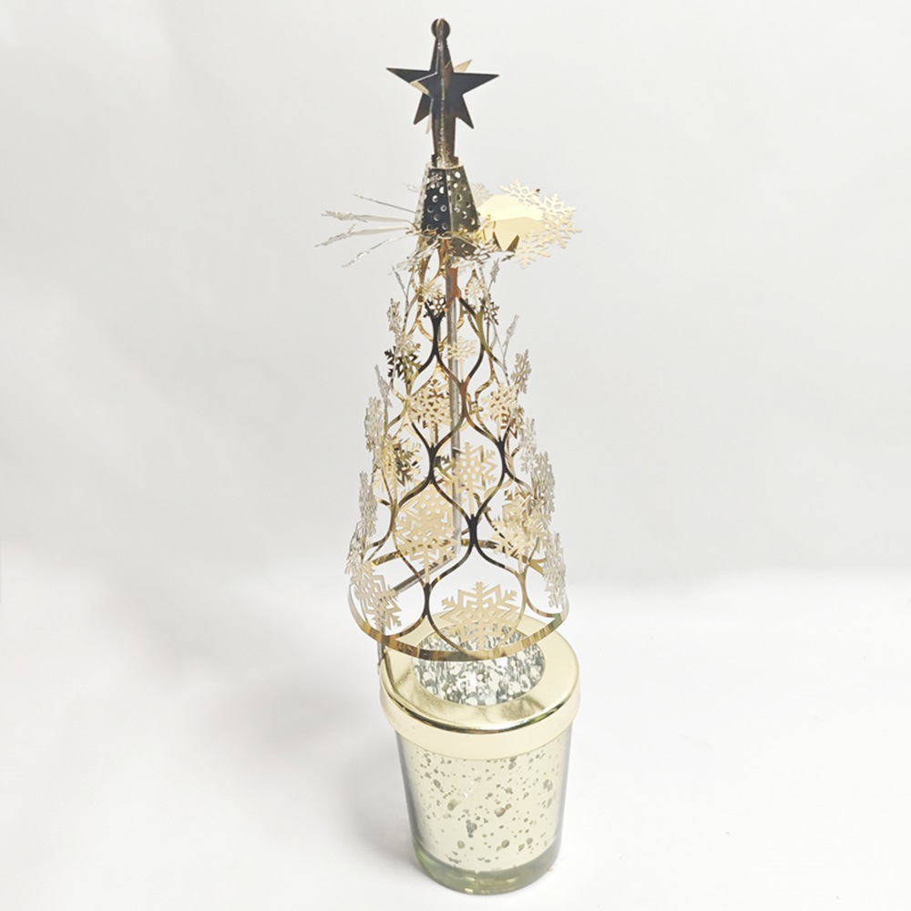 FUENTE fabricante Amazon INS creativo regalo de Navidad aromaterapia cono luz y sombra romántica giratoria Candelabro Linterna