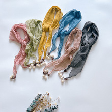 宝宝三角巾韩国ins婴儿围脖棉麻薄款儿童围巾樱桃春夏百搭发饰潮