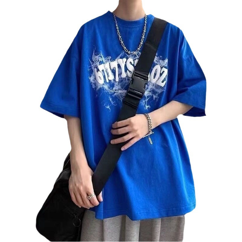 Camiseta de manga corta de verano para hombres ins marca de moda American Street suelta media manga estilo coreano camiseta de moda ropa superior