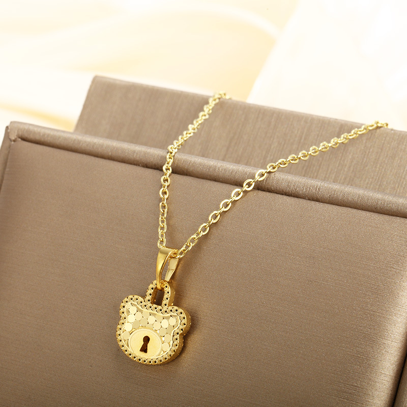 Xuping joyería espejo panal dragón escala gato pata impresión oso colgante collar moda femenina collar creativo venta al por mayor