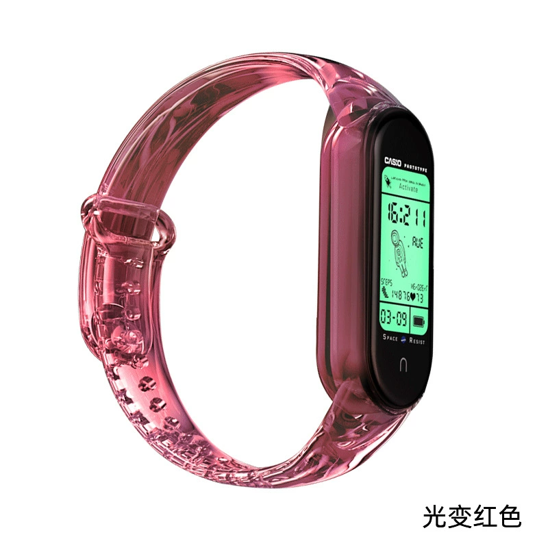 Подходит для браслета Xiaomi 9 — сменный многоцветный ремешок, совместим с Mi Band 4/5/6/7/8, смена света и цвета