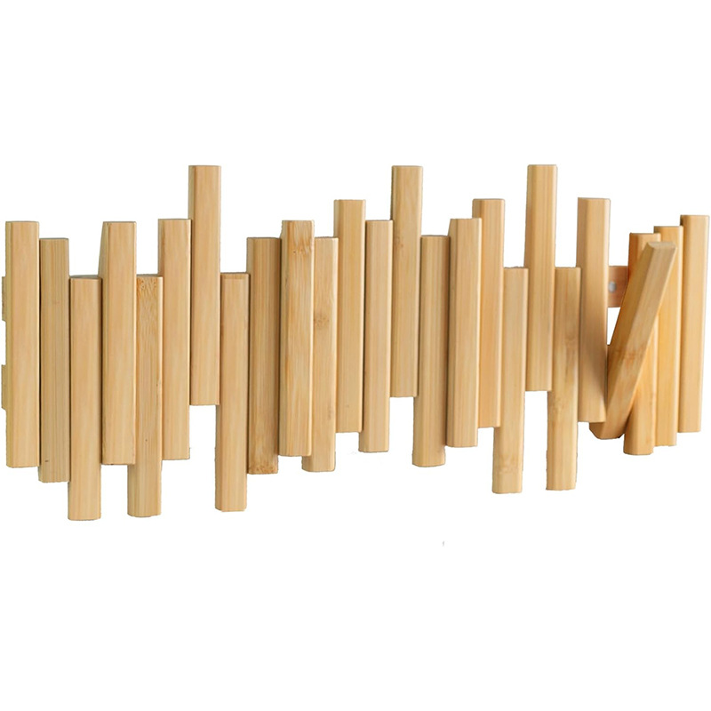 Percha de llave de piano, gancho de pared de pared de madera maciza, entrada al dormitorio, entrada a la casa, almacenamiento después de entrar por la puerta, perchero sin agujeros