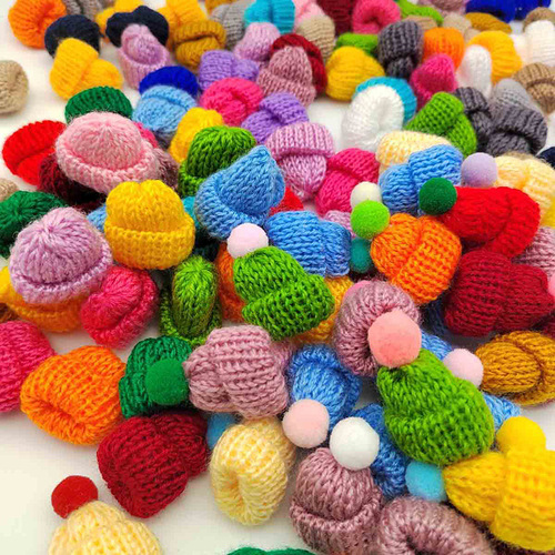 Knitted Woolen Hat for Fashion Accessory Decor DIY Accessories Korean Style Mini Decorative Toys Finger Hat