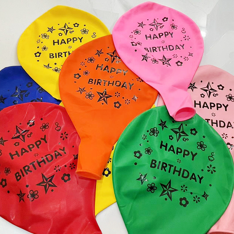 Belleza del mar de 36 pulgadas gran mercado nocturno de globos para vender letras grandes aplanadas engrosadas impresión de cumpleaños diseño de decoración de globos de látex