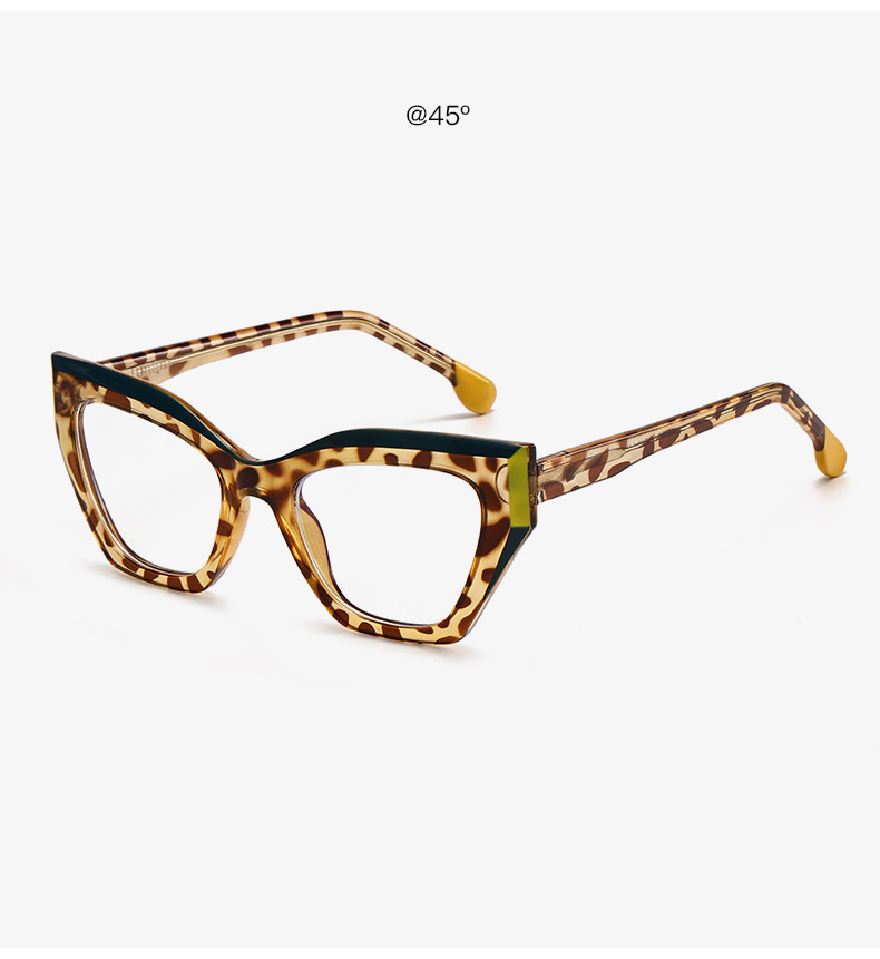 Anti blauwlicht bril retro mode voor dames met platte lens_voghion.com