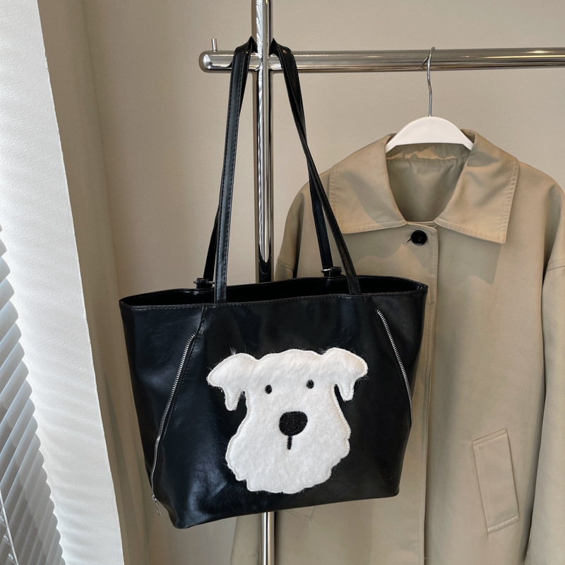 2024 otoño nueva mochila de peluche de gran capacidad multiuso para perros, mochila de hombro de viaje casual de moda universal