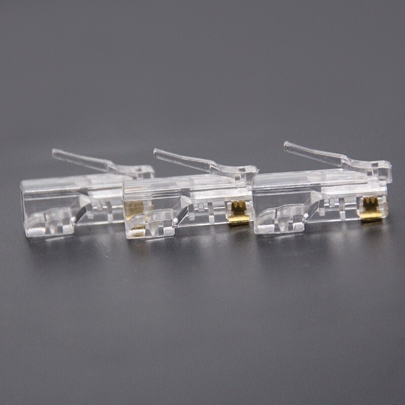 適用AMP安普純銅水晶ヘッド8p 8c金メッキネットワークRJ45超五類8芯コンピュータケーブルコネクタ|undefined