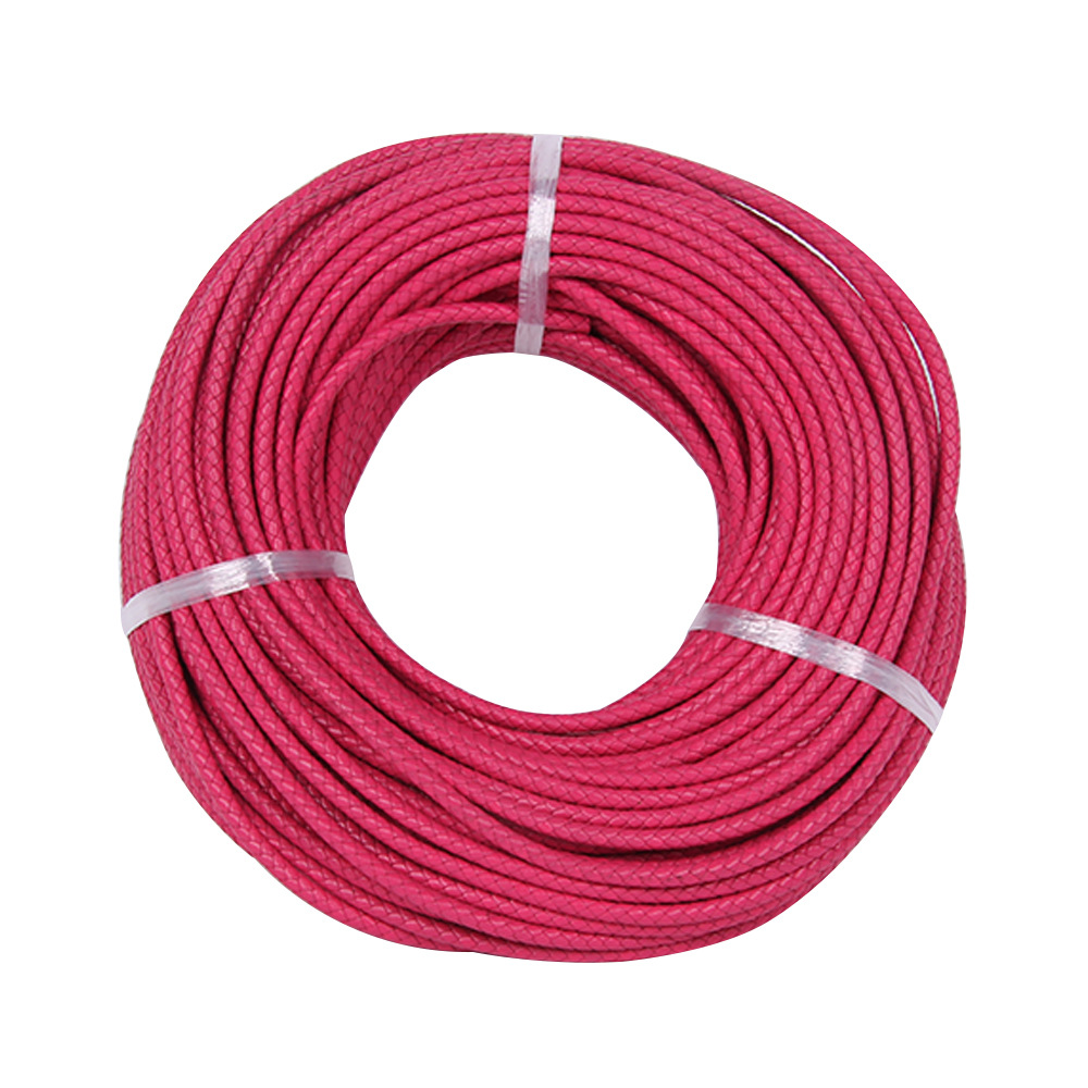 Pulsera de cuerda de cuero de vaca de primera capa cuerda de cuero Zhou Sheng mismo estilo cuerda de cuero tejida adecuada para Zhou Sheng cuentas de la suerte accesorios de joyería de oro duro