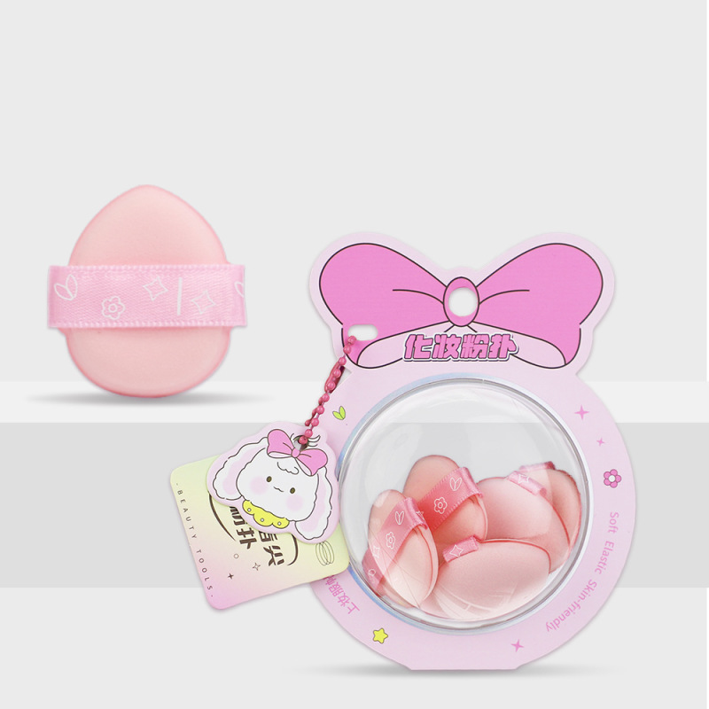 新しいキャンディーガールパウダーパフガールズメイクアップウェットとドライ両用ノンパウダーメイクアップルースパウダーエアクッションパフセット|undefined