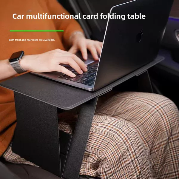 Car Multifunctional Folding Table Rear Seat Computer Table Storage Rack Car Home Dual-Use Lightweight Folding Car Table